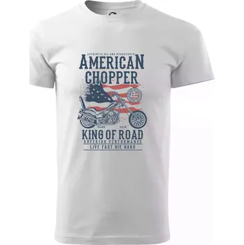 Pánské tričko American Chopper - Triko extra velké (5-8XL) - 6XL ( Bílá )