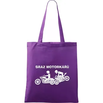 Sraz motorkářů (Hana-creative) - Taška bavlněná - 42 x 38 cm ( Fialová )