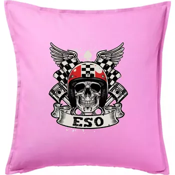 Polštář Motorkář eso - Polštář 50x50 - 50x50 - Pouze potah ( Růžová )
