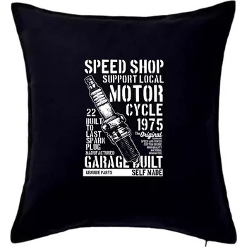 Polštář Spark Plug - Polštář 50x50 - 50x50 - Pouze potah ( Černá )