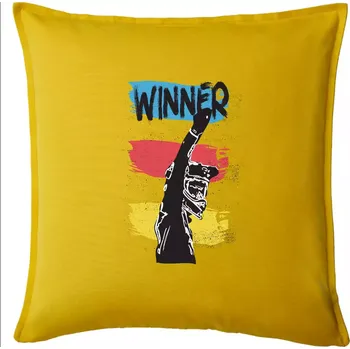 Polštář Winner závodník - Polštář 50x50 - 50x50 - Pouze potah ( Žlutá )