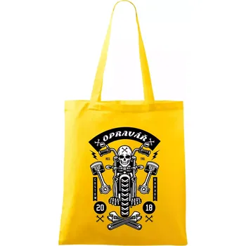 Lebka motorkář opravář - Taška bavlněná - 42 x 38 cm ( Žlutá )