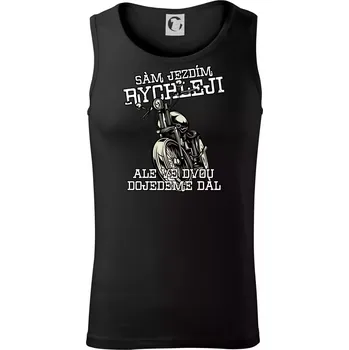 Sám jezdím rychleji, ale ve dvou dojedeme dál - Tílko pánské Core - XL ( Černá )