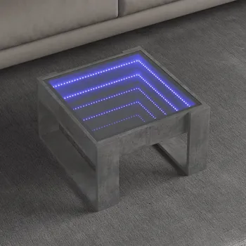 Konferenční stolek vidaXL Konferenční stolek s Infinity LED betonově šedý 50x53x30 cm
