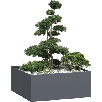 Truhlík vidaXL Truhlík antracitový 100x100x40 cm ocel