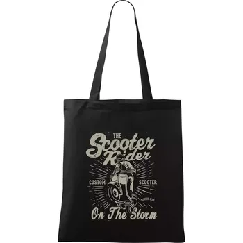 Nákupní taška Scooter Rider - Taška bavlněná - 42 x 38 cm ( Černá )