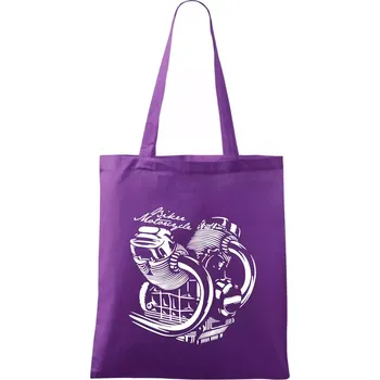 Biker Motorcycle motor - Taška bavlněná - 42 x 38 cm ( Fialová )