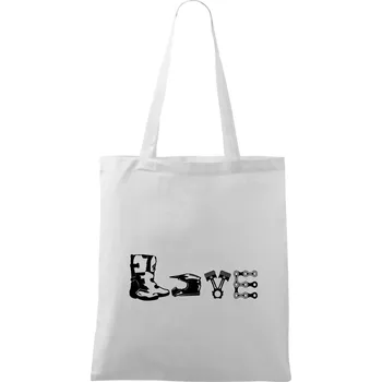 Enduro Love - Taška bavlněná - 42 x 38 cm ( Bílá )