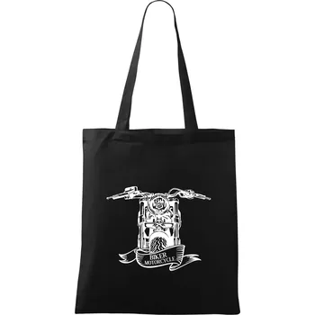 Nákupní taška Biker Motorcycle motorka - Taška bavlněná - 42 x 38 cm ( Černá )