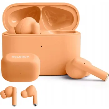 Sluchátka Bezdrátová sluchátka do uší Bluetooth TWS oranžová Colorum