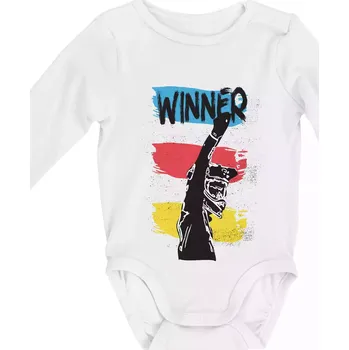 Winner závodník - Body kojenecké s dlouhým rukávem - Dlouhý r. 3-6 měs ( Bílá )