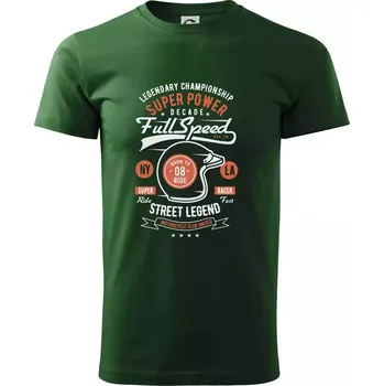 Full Speed Super Power - Triko extra velké (5-8XL) - 6XL ( Lahvově zelená )