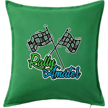Polštář Rally amatér - Polštář 50x50 - 50x50 - Včetně výplně ( Středně zelená )