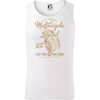 Motorcycle Legend Live free Ride hard - Tílko pánské Core - L ( Bílá )