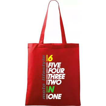Nákupní taška Moto lifestyle - Taška bavlněná - 42 x 38 cm ( Červená )