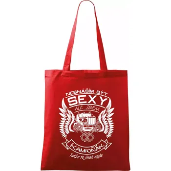 Nesnáším být sexy - kamioňák - Taška bavlněná - 42 x 38 cm ( Červená )