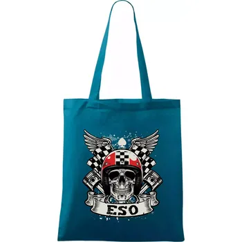 Motorkář eso - Taška bavlněná - 42 x 38 cm ( Petrolejová )