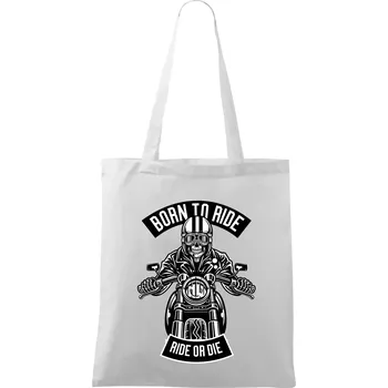 Lebka ride or die - Taška bavlněná - 42 x 38 cm ( Bílá )