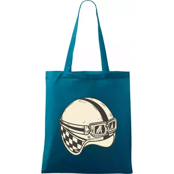 Moto helma - žalud - Taška bavlněná - 42 x 38 cm ( Petrolejová )