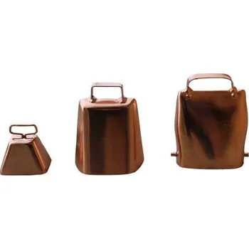 Pastevní zvonec ocelový v měděné barvě 95 MM