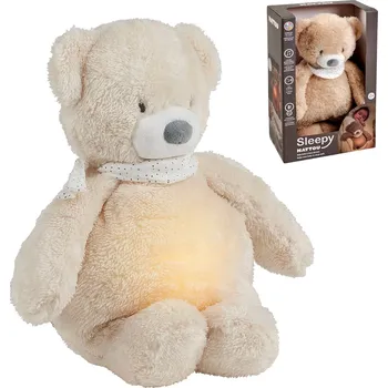 plyšák NATTOU Uspáváček plyšový hudební se světýlkem a senzorem pláče 4v1 Sleepy Bear Beige 0m+