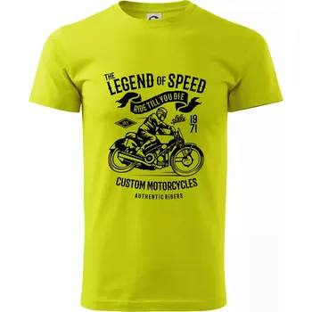 The Legend of Speed - Klasické pánské triko vyšší gramáže - L ( Limetková )