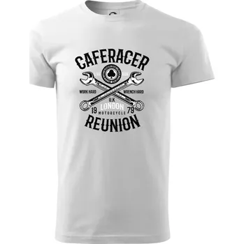 Caferacer Reunion - Triko extra velké (5-8XL) - 8XL ( Bílá )