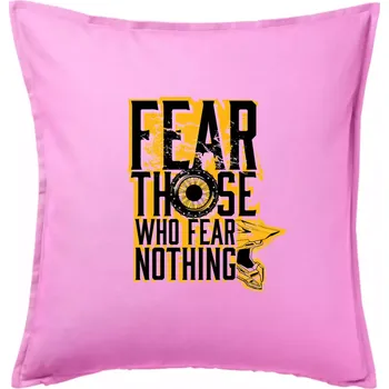 Polštář Motocross fear those who fear nothing - Polštář 50x50 - 50x50 - Pouze potah ( Růžová )
