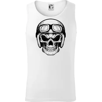 Pánská móda Nasranej motorkář - Tílko pánské Core - L ( Bílá )