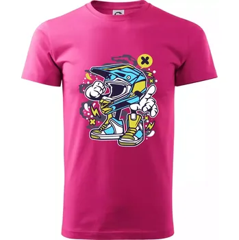 Pánská móda Motohelmátor - Klasické pánské triko vyšší gramáže - 2XL ( Purpurová )