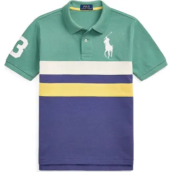 Pánské tričko Bavlněné polo tričko Polo Ralph Lauren 323952429002 zelená 77X, vel. 163-174