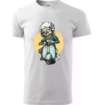 Skútr rebel - Triko extra velké (5-8XL) - 8XL ( Bílá )