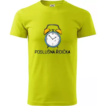 Poslušná řidička - Klasické pánské triko vyšší gramáže - 2XL ( Limetková )