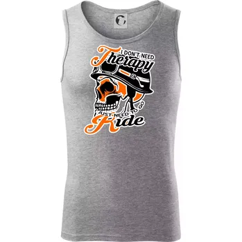 I don't need therapy moto ride - Tílko pánské Core - M ( Tmavě šedý melír )