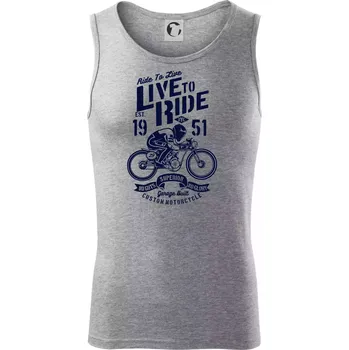 Live To Ride - Tílko pánské Core - 2XL ( Tmavě šedý melír )