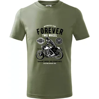 Forever Two Wheel - Tričko dětské bavlněné - 134 cm/8 let ( Khaki )