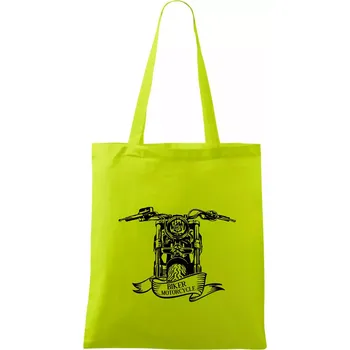 Biker Motorcycle motorka - Taška bavlněná - 42 x 38 cm ( Limetková )