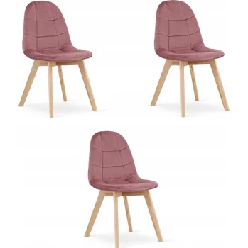 Jídelní židle Židle BORA - tmavě růžová samet x 3