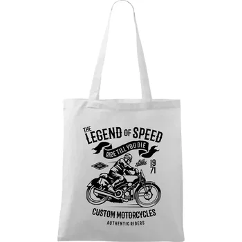 The Legend of Speed - Taška bavlněná - 42 x 38 cm ( Bílá )