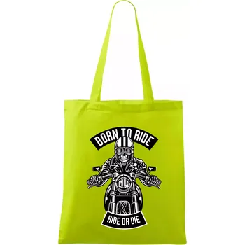 Lebka ride or die - Taška bavlněná - 42 x 38 cm ( Limetková )