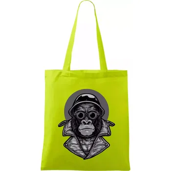 Motorkář gorila - Taška bavlněná - 42 x 38 cm ( Limetková )