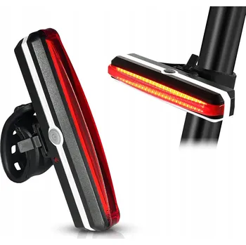 Cyklosvítilna ZADNÍ SVĚTLO NA KOLO LEHKÉ 40g SILNÉ LED OSVĚTLENÍ NA KOLO USB