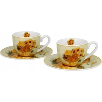 Porcelánový Šálek Duo Sunflowers 110 ml 2 ks