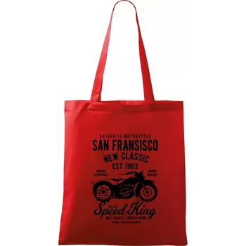 Nákupní taška San Fransisco Motorcycle - Taška bavlněná - 42 x 38 cm ( Červená )