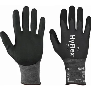 Pracovní rukavice Ochranné bezešvé Pracovní rukavice BOZP Ansell HyFlex 11-840, velikost 9/L