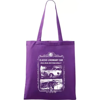 Nákupní taška Classic Car Show - Taška bavlněná - 42 x 38 cm ( Fialová )