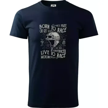 Pánské tričko Born To Race 1 - Triko extra velké (5-8XL) - 6XL ( Námořní modrá (velmi tmavá - téměř černá) )