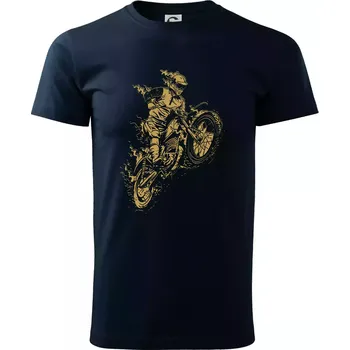 Pánské tričko Dirt bike vintage - Triko extra velké (5-8XL) - 8XL ( Námořní modrá (velmi tmavá - téměř černá) )