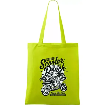 Scooter Beach - Taška bavlněná - 42 x 38 cm ( Limetková )