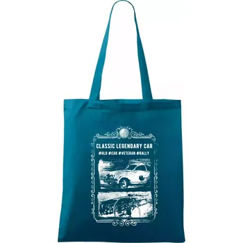 Classic Car Show - Taška bavlněná - 42 x 38 cm ( Petrolejová )